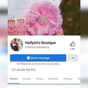Follow me on Facebook @ Halfpint's Boutique